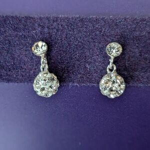 925 Sterling Silver Rhinestone Earrings